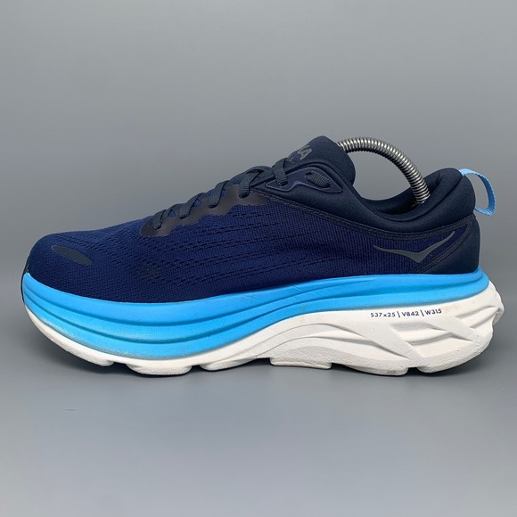 Hoka One Bondi 8 Blue Road Running Shoes Mens 9.5D - Picture 6 of 10